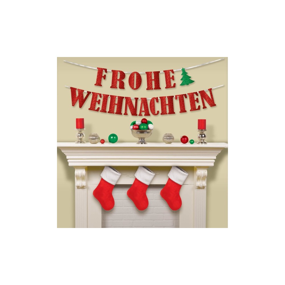Christmas Frohe Weihnachten paper sign 365 cm