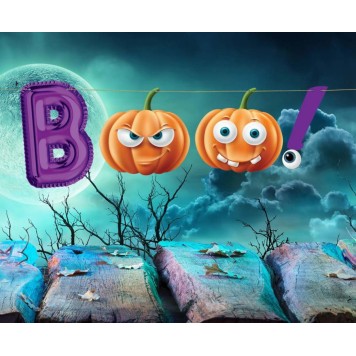 Halloween Boo paper sign 150 cm
