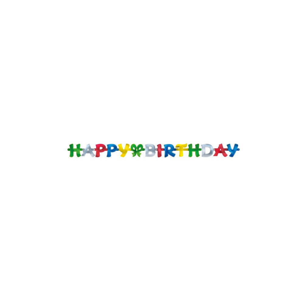 Colour Happy Birthday sign 140 cm