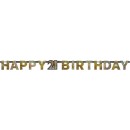 Happy Birthday Happy Birthday Gold 21 holographic banner 213 cm