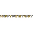 Happy Birthday Happy Birthday Gold 60 Holographic Banner 213 cm