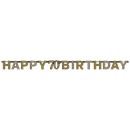 Happy Birthday Happy Birthday Gold 70 Holographic Banner 213 cm