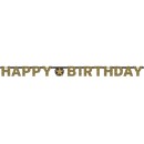 Happy Birthday Happy Birthday Gold holographic sign 213 cm
