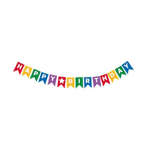 Happy Birthday Multicolor Happy Birthday paper banner 2.3 m