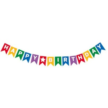 Happy Birthday Multicolor Happy Birthday paper banner 2.3 m