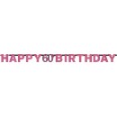 Happy Birthday Happy Birthday Pink 60 hologram sign 213 cm