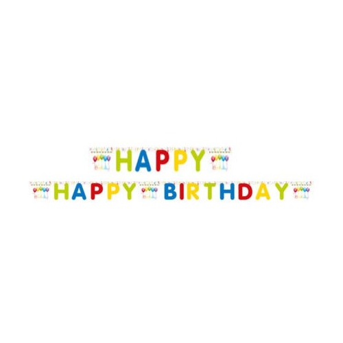 Happy Birthday Streamers Happy Birthday sign 200 cm