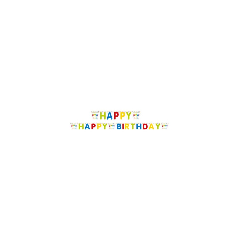 Happy Birthday Streamers Happy Birthday sign 200 cm