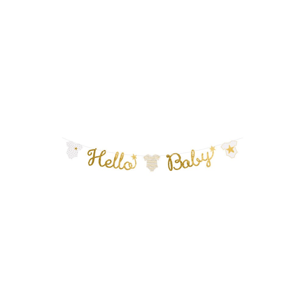 Baby Gold Hello sign 160 cm