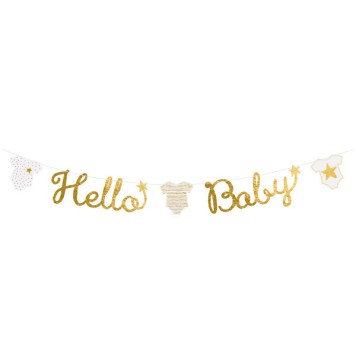 Baby Gold Hello sign 160 cm