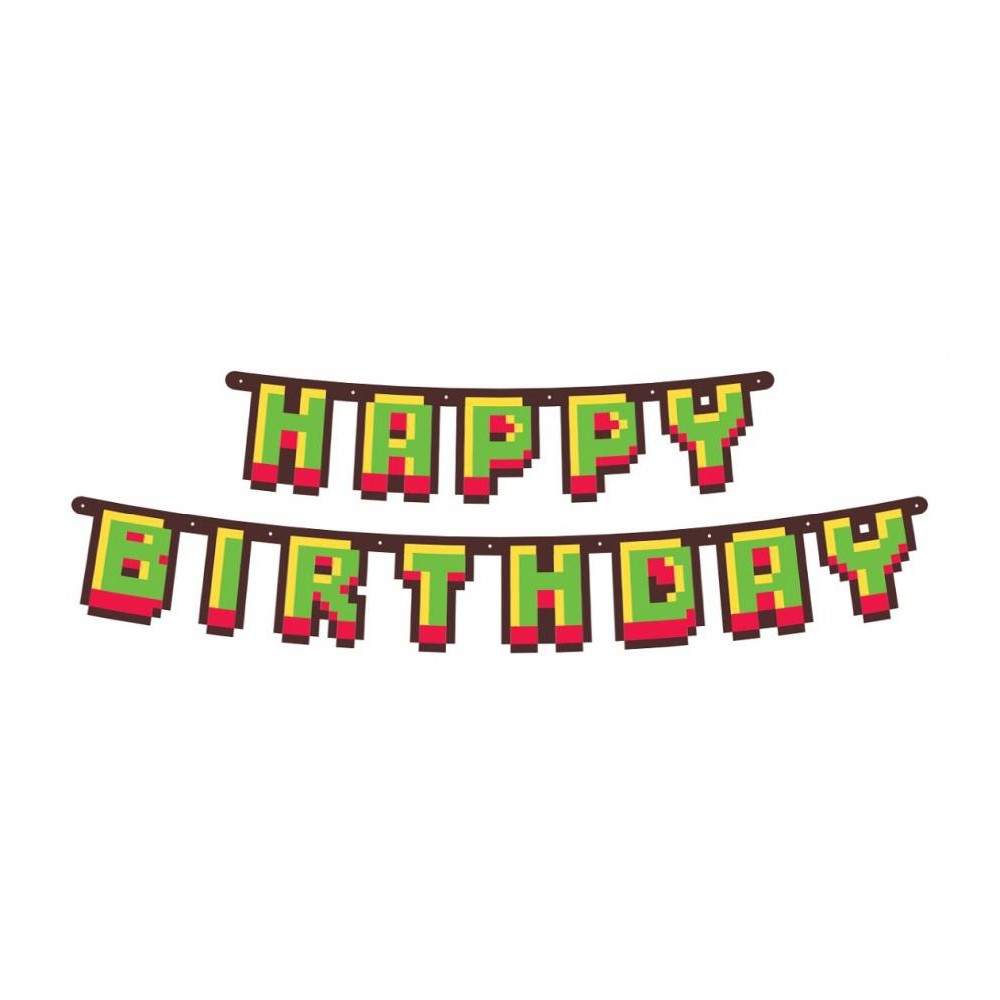 Gamer Game On Happy Birthday Banner Toy 160 cm