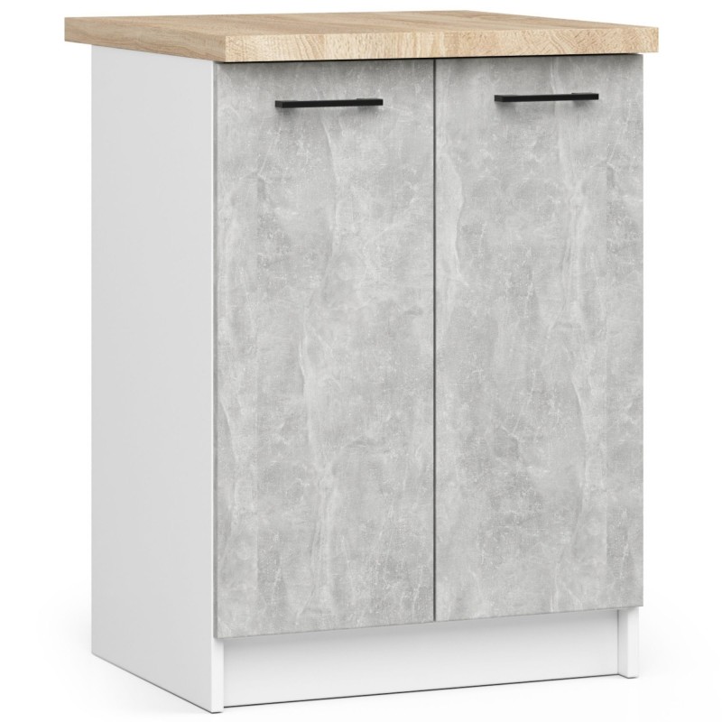 Szafka OLIWIA S60 + BLAT BIAŁA / BETON Szafka OLIWIA S60 + BLAT BIAŁA / BETON