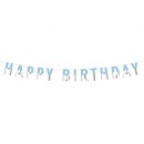 Happy Birthday Blue Silver Blue Happy Birthday paper sign 160 cm