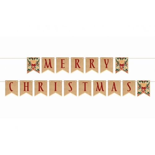 Merry Christmas Brown Bow felirat 250 cm