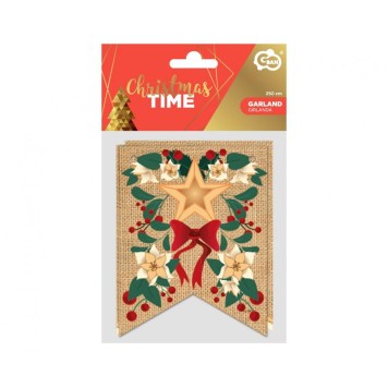 Merry Christmas Brown Bow felirat 250 cm