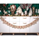 Merry Christmas Brown Bow felirat 250 cm