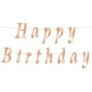 Happy Birthday Metallic Rose Gold Happy Birthday sign 200 cm