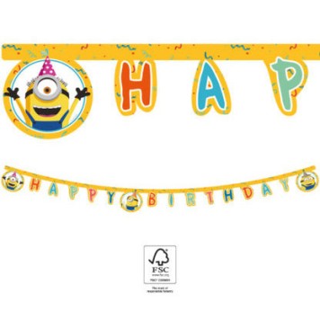 Minions The Rise of Gru Happy Birthday sign FSC 2 m