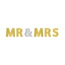 Wedding Mr. & Mrs. glittery paper banner 3.65 m