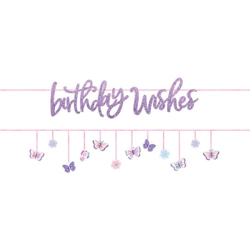 Butterfly Flutter 2-piece glitter sign 365 cm