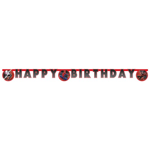 Spiderman World of Webs Happy Birthday sign FSC 2 m