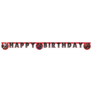 Spiderman World of Webs Happy Birthday sign FSC 2 m
