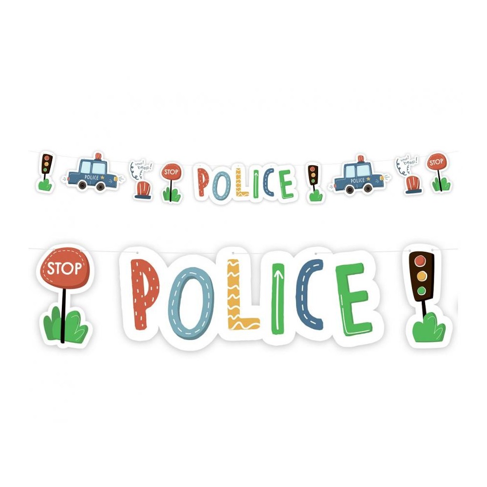 Police Beep paper sign 3 m
