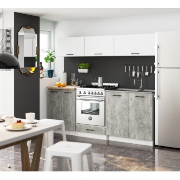 Szafka OLIWIA S60 3SZ + BLAT BIAŁA / BETON