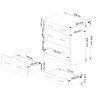 Szafka OLIWIA S80 3SZ + BLAT BIAŁA / BETON