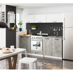 Szafka OLIWIA S80 3SZ + BLAT BIAŁA / BETON