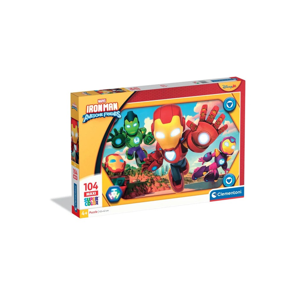 Avengers Hero Squad Iron Man and Super Team 104 Piece Maxi Puzzle Clementoni