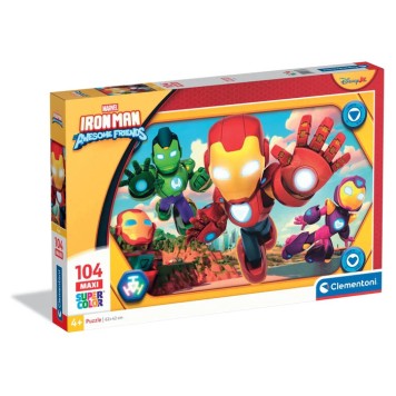 Avengers Hero Squad Iron Man and Super Team 104 Piece Maxi Puzzle Clementoni