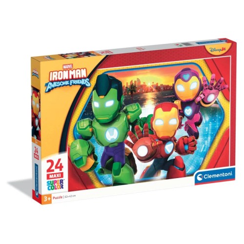Avengers Hero Squad Iron Man and Super Team 24-Piece Maxi Puzzle Clementoni
