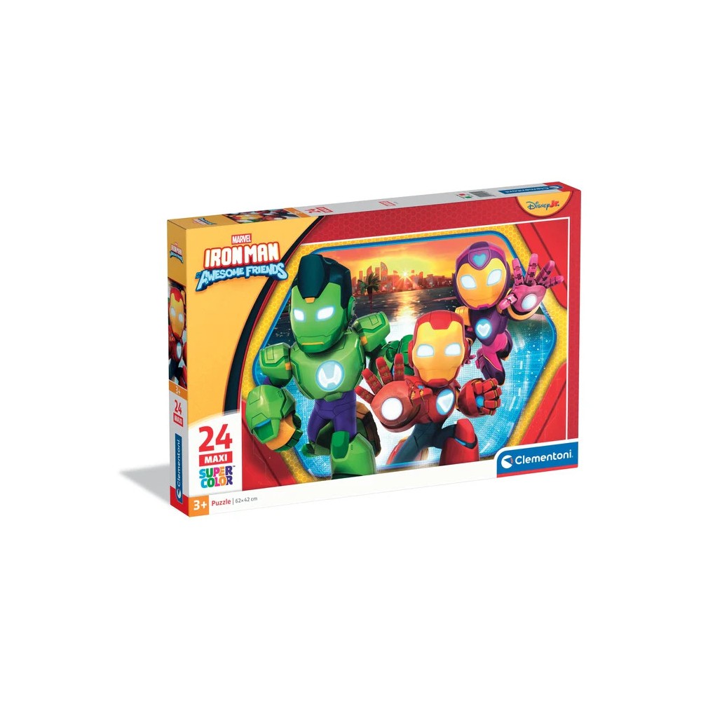 Avengers Hero Squad Iron Man and Super Team 24-Piece Maxi Puzzle Clementoni