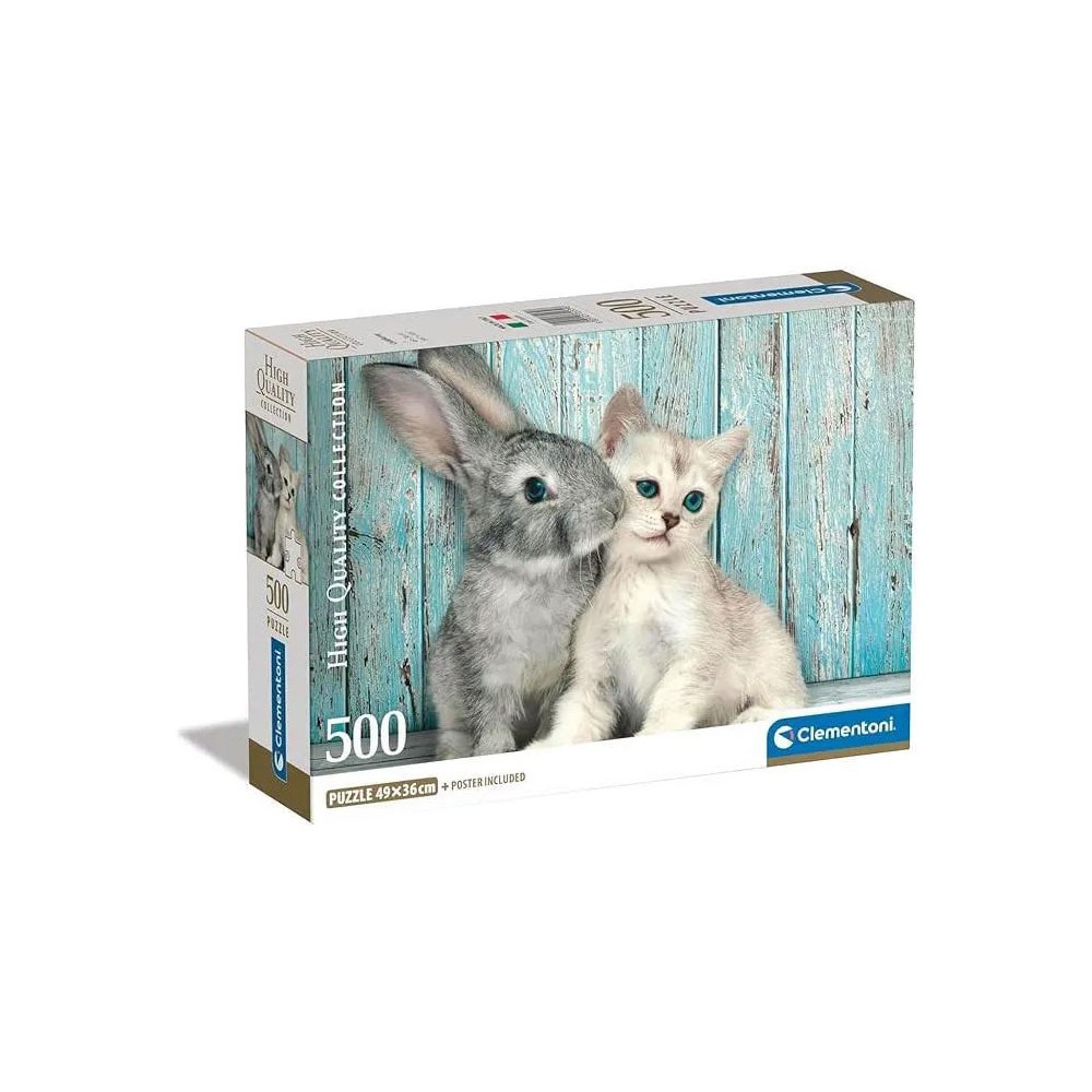 Animals Cat & Bunny 500-piece puzzle Clementoni