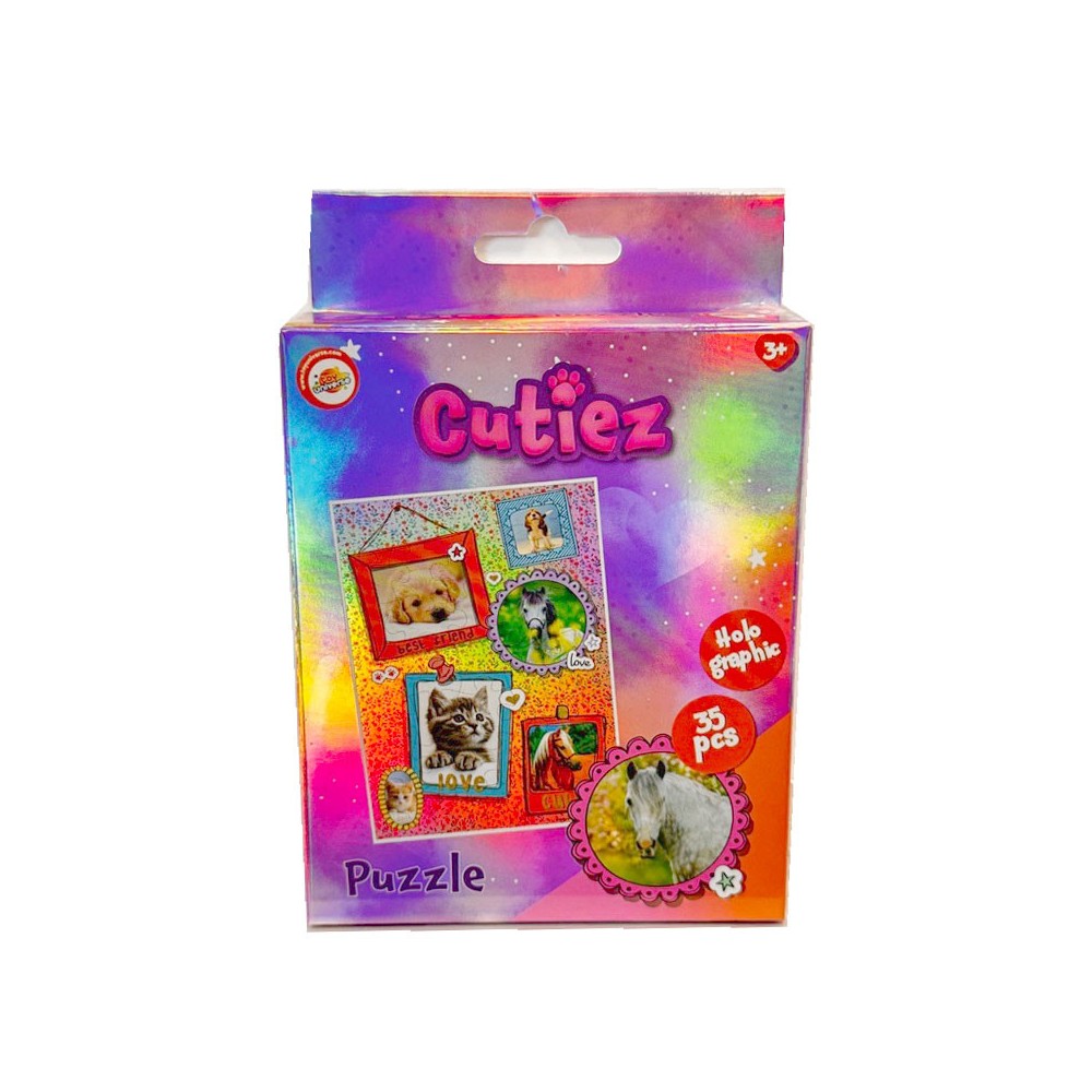 Animals Cutiez holographic mini puzzle 35 pieces