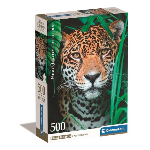 Állatos Jaguar 500 db-os puzzle Compact Clementoni