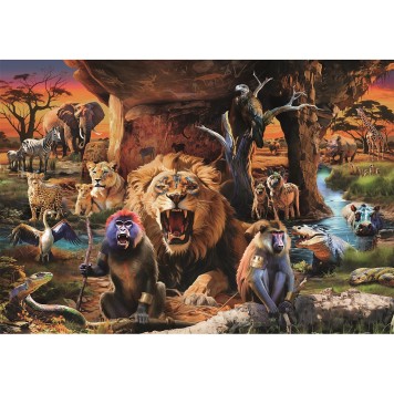 Animals Tribal Society 1500 pieces Compact puzzle Clementoni