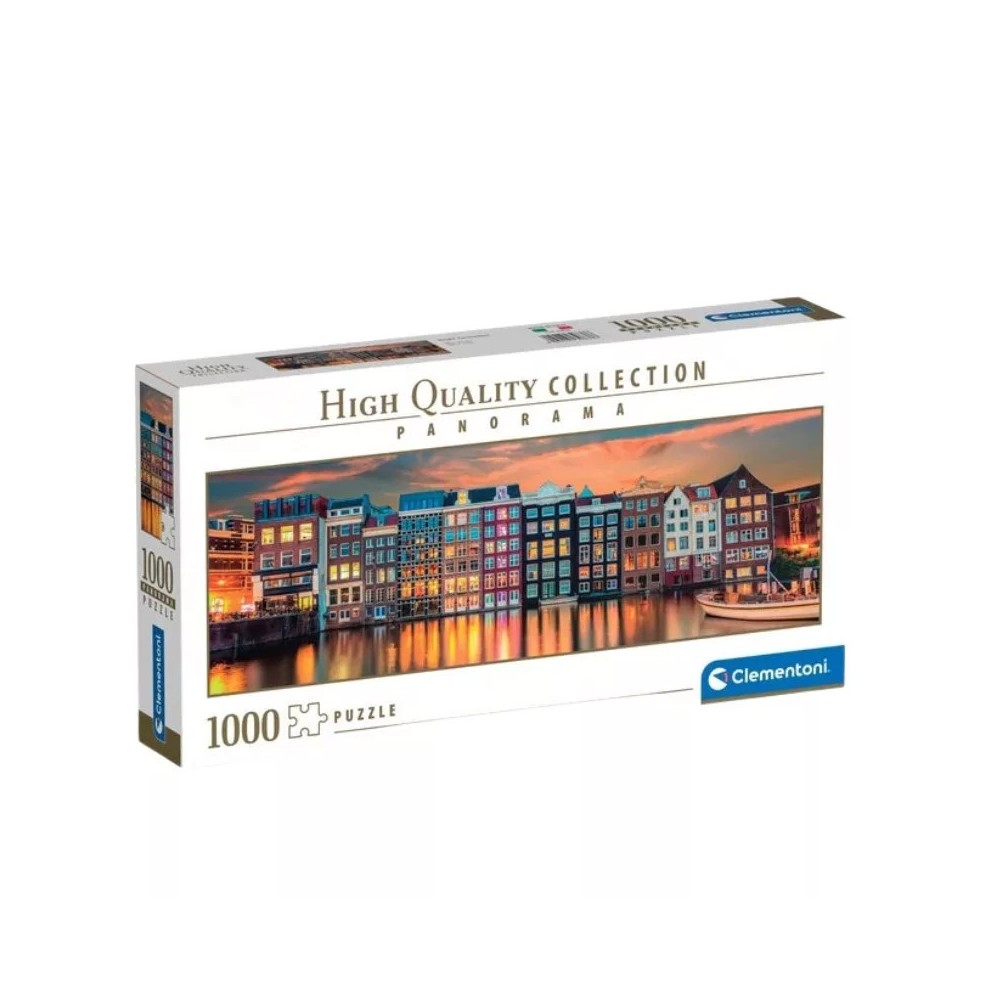 Cities Bright Amsterdam 1000-piece panoramic puzzle Clementoni