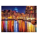 Cities Night Amsterdam 500-piece puzzle Clementoni
