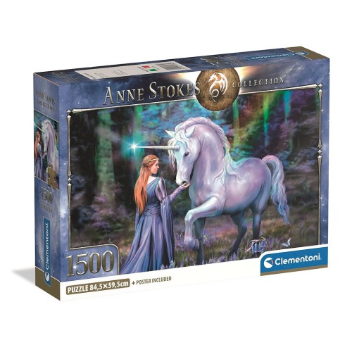 Fantasy Bluebell Wood Anne Stokes 1500-piece Compact Puzzle Clementoni