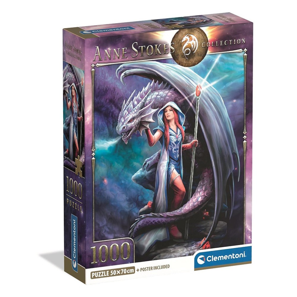 Fantasy Dragon Mage Anne Stokes 1000-piece Compact puzzle Clementoni