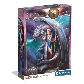 Fantasy Dragon Mage Anne Stokes 1000-piece Compact puzzle Clementoni