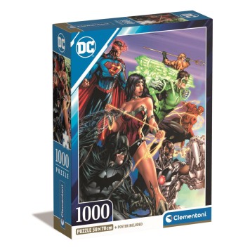 Jusice League DC Power 1000 pcs Compact Puzzle Clementoni