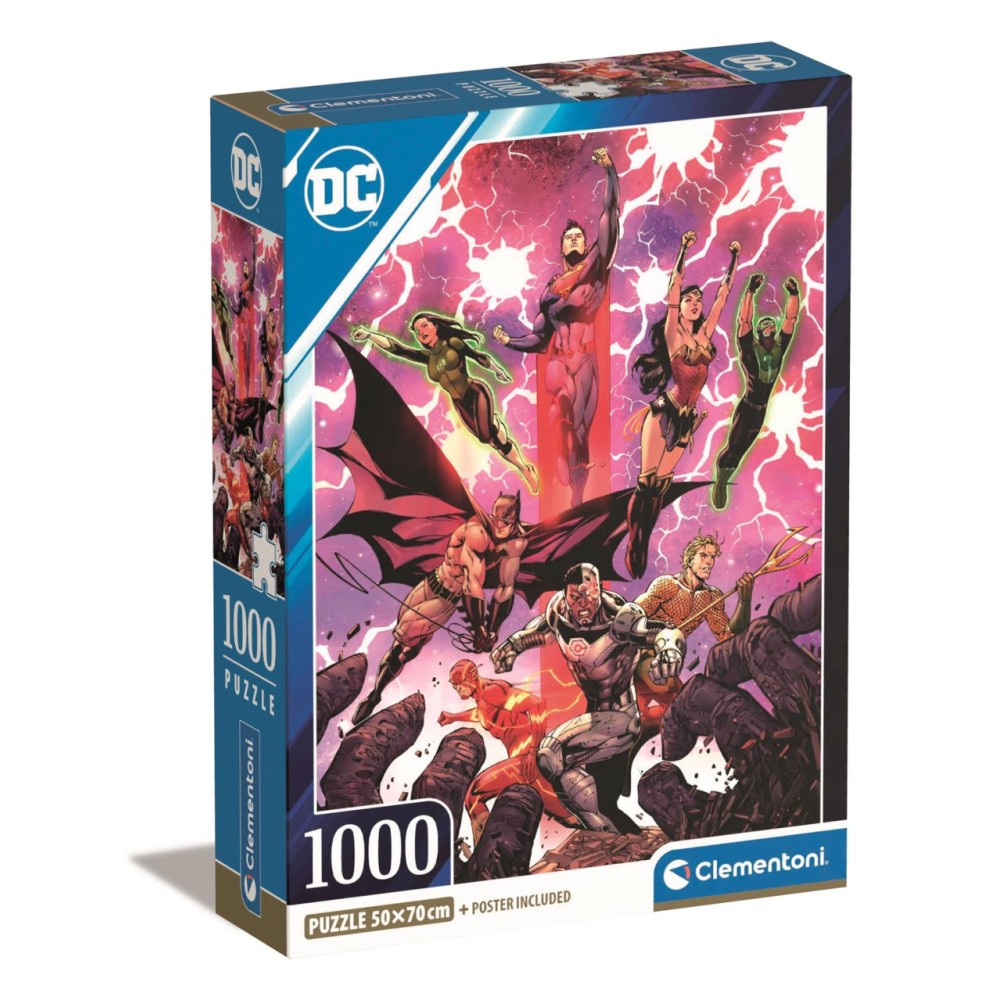 Jusice League Defenders 1000 pcs Compact Puzzle Clementoni