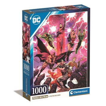 Jusice League Defenders 1000 pcs Compact Puzzle Clementoni