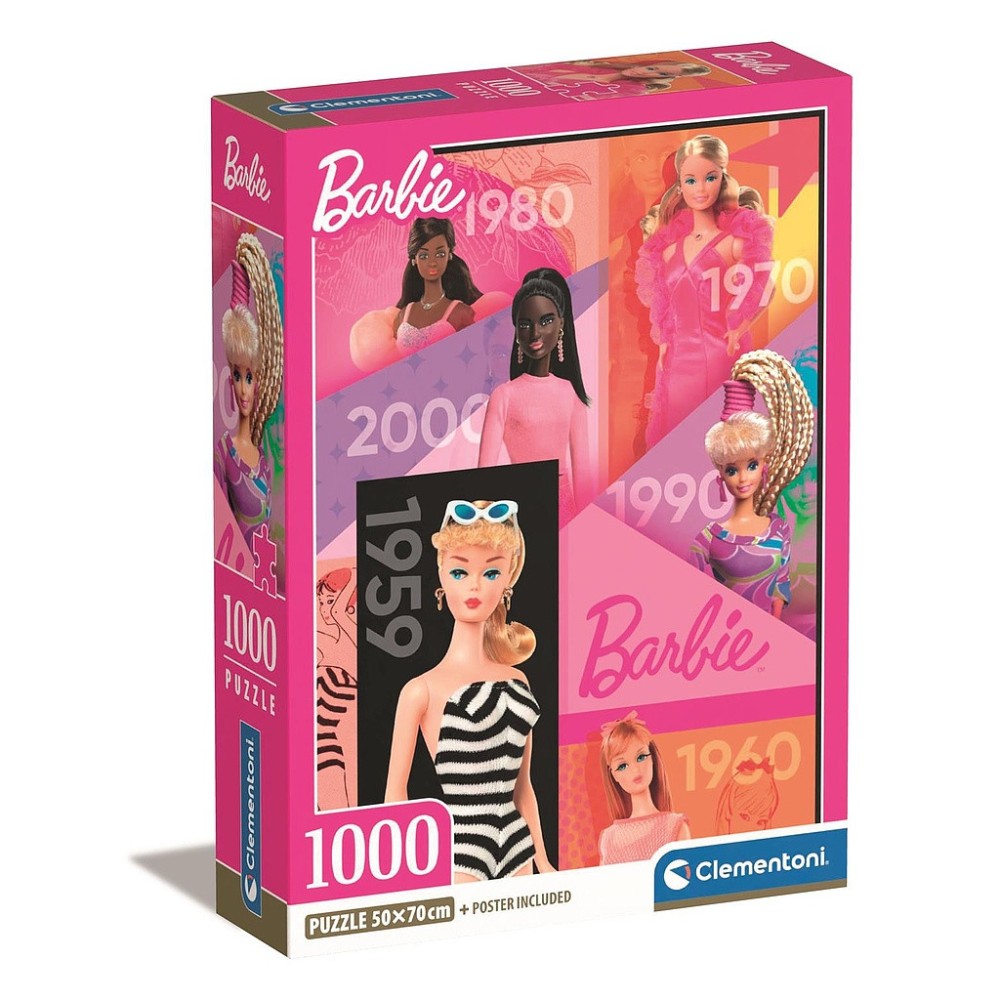 Barbie Years 1000-piece Compact puzzle Clementoni