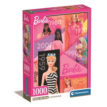 Barbie Years 1000-piece Compact puzzle Clementoni