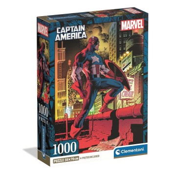 Avengers Captain America 1000-piece Compact Puzzle Clementoni
