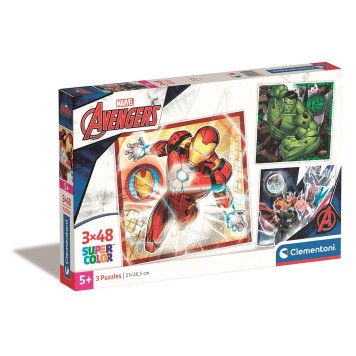 Avengers Superheroes 3x48 piece puzzle Clementoni